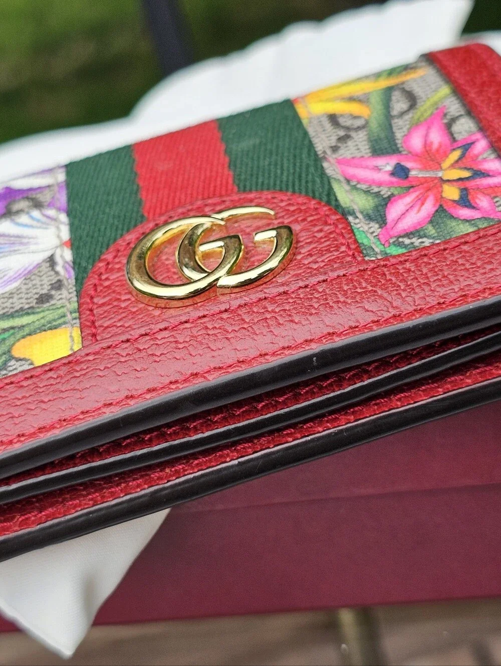 Gucci Flora Red Compact Wallet